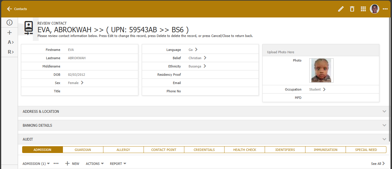 Adding a new person on Telleion MIS